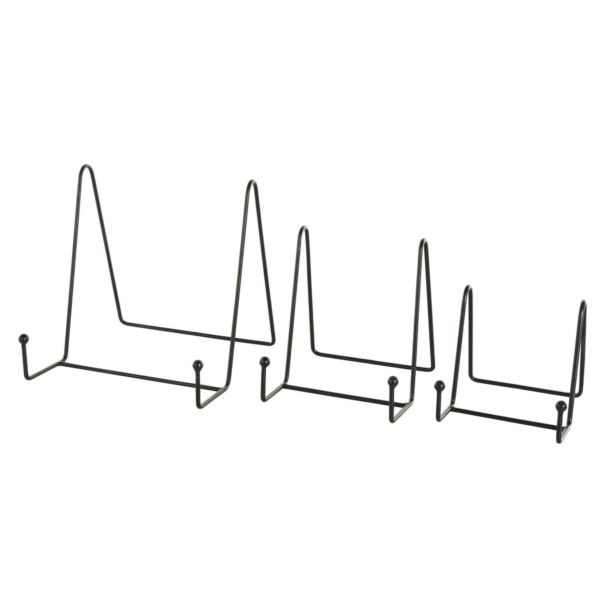 Black Metal Wide Triangle Display Easel Set